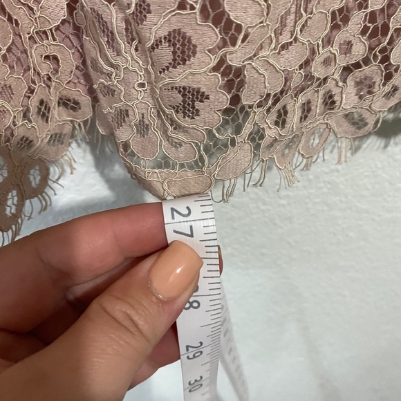 Sundance Charmant Pink All Over Lace Bell Sleeve Blouse-L - Picture 5 of 8